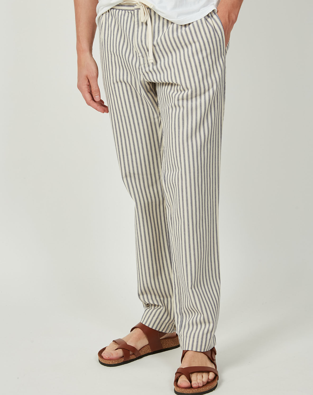 Hartford Pantalon Tanker écru/bleu