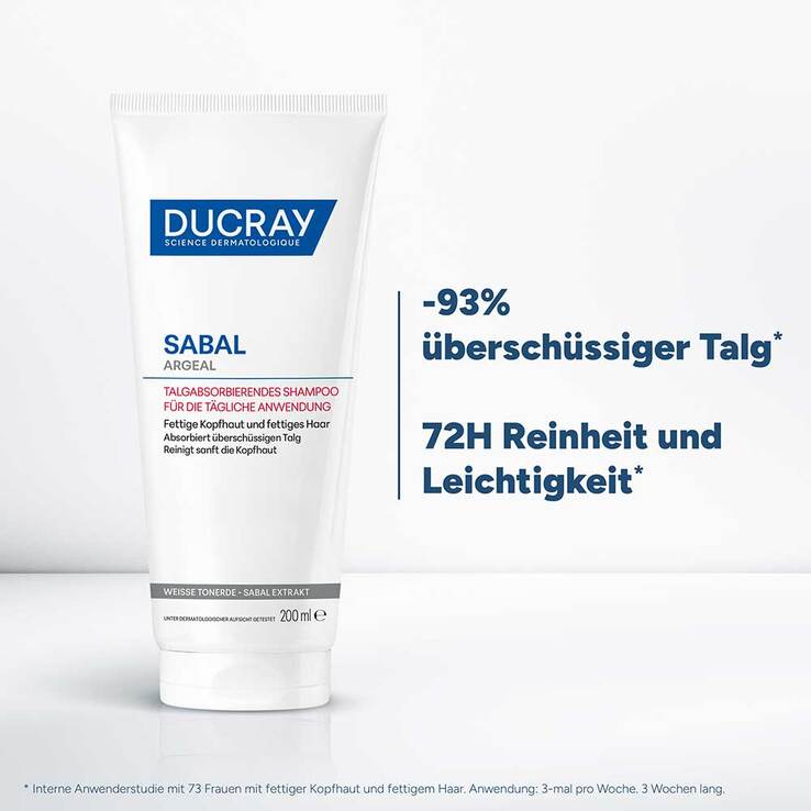Ducray Sabal Argeal talgabsorbierendes Shampoo, 200 ml