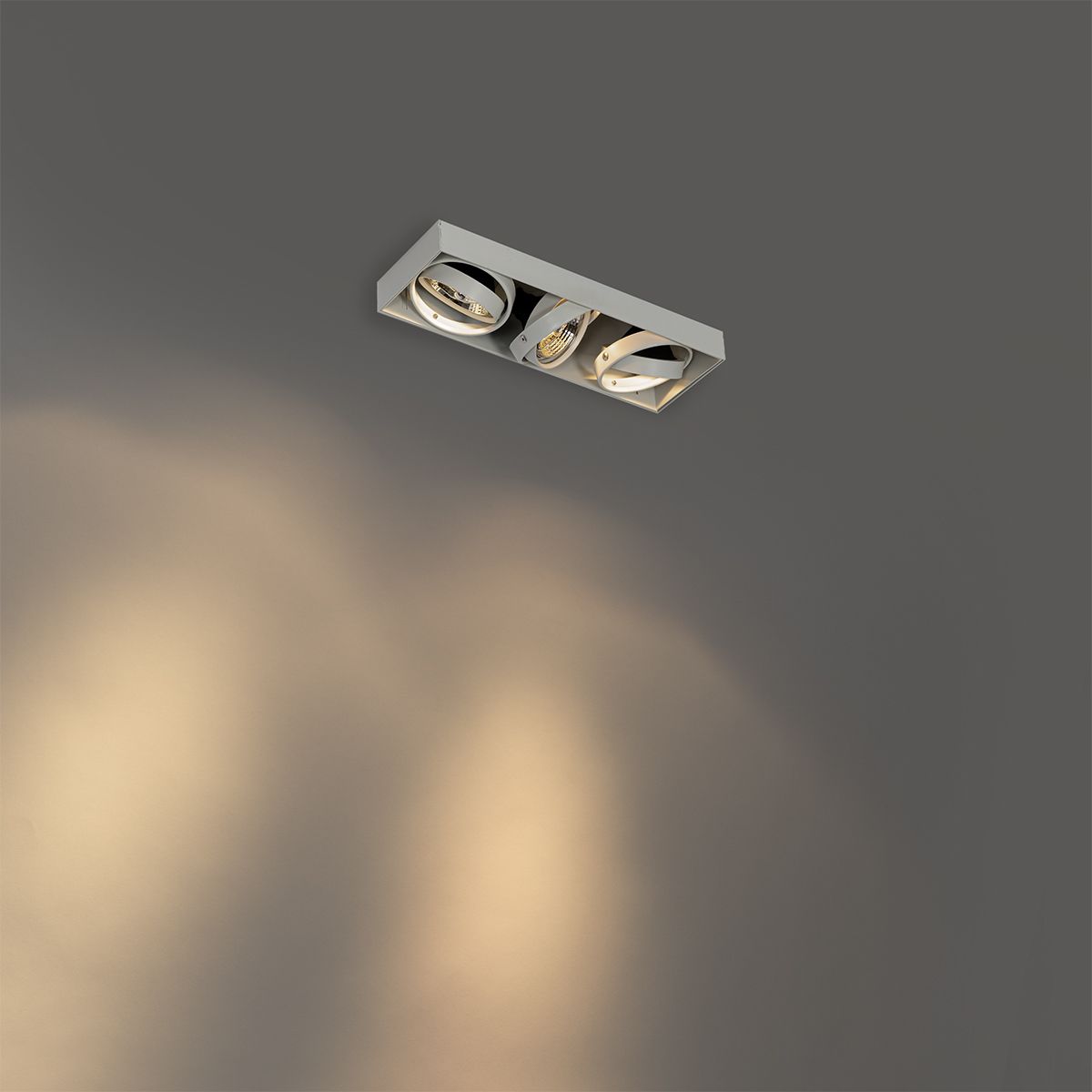Set van 6 Inbouwspot wit GU10 AR70 trimless 3-lichts - Oneon