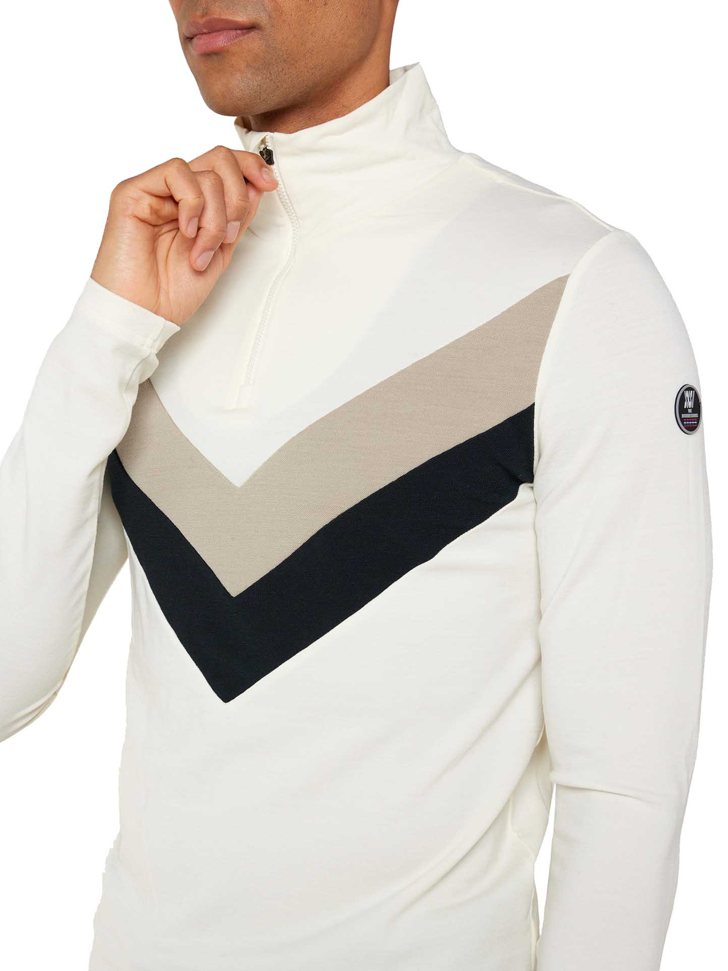 Voss Chevron ZipUp Herre Off White