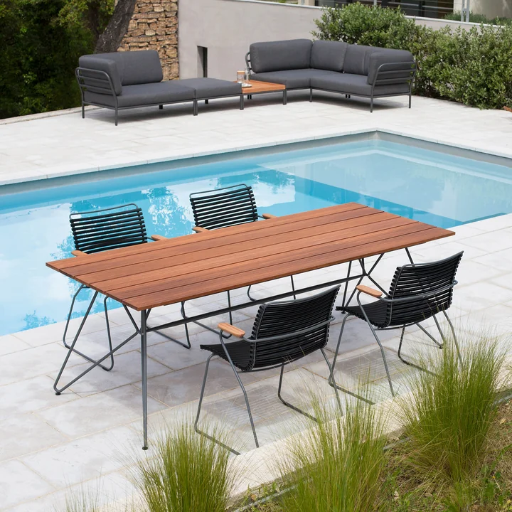 HOUE - SKETCH Outdoor Tisch 160 x 88 cm, Bambus