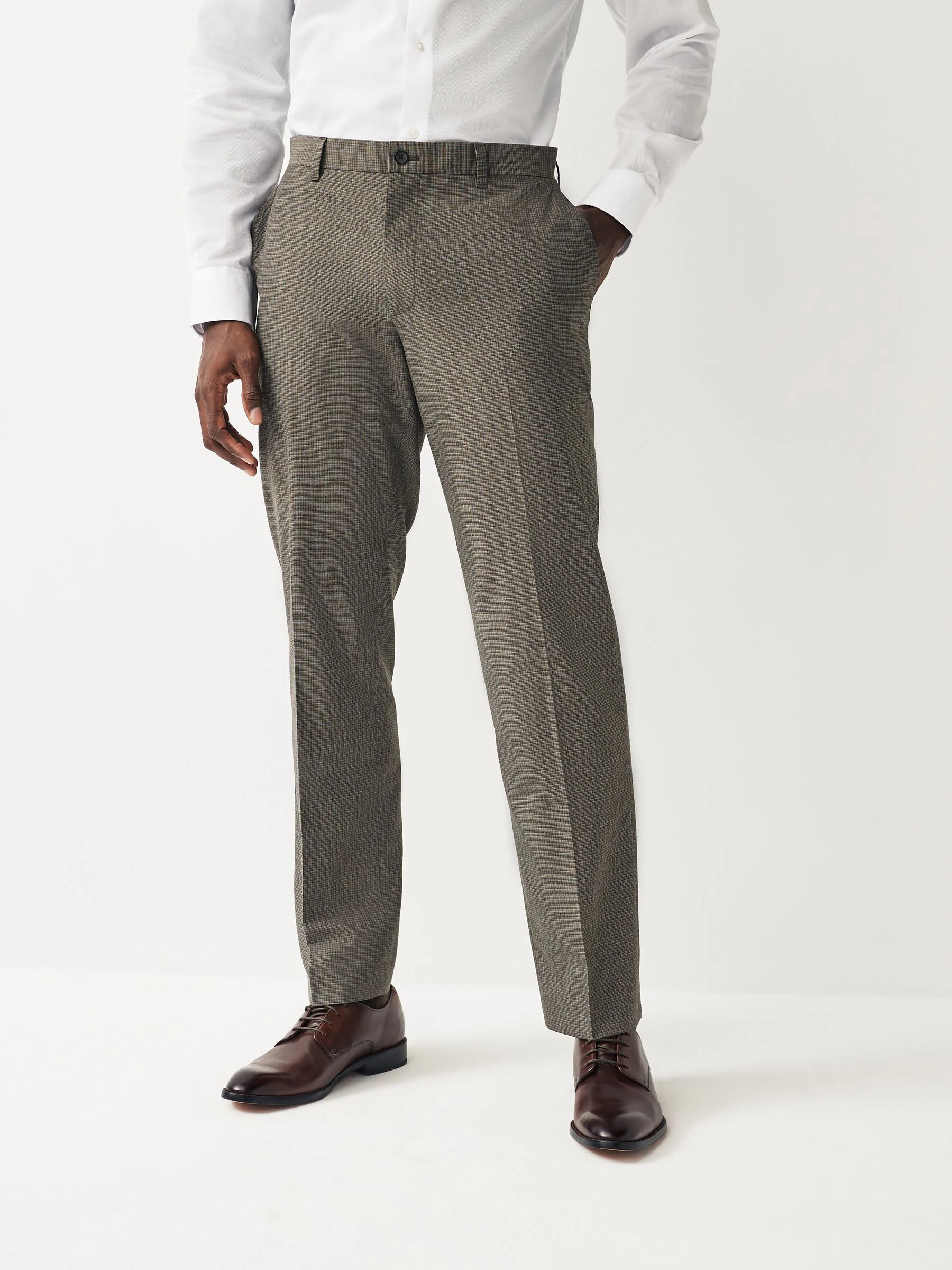 Neutraal - Normale Pasvorm - Modieuze broek met textuur