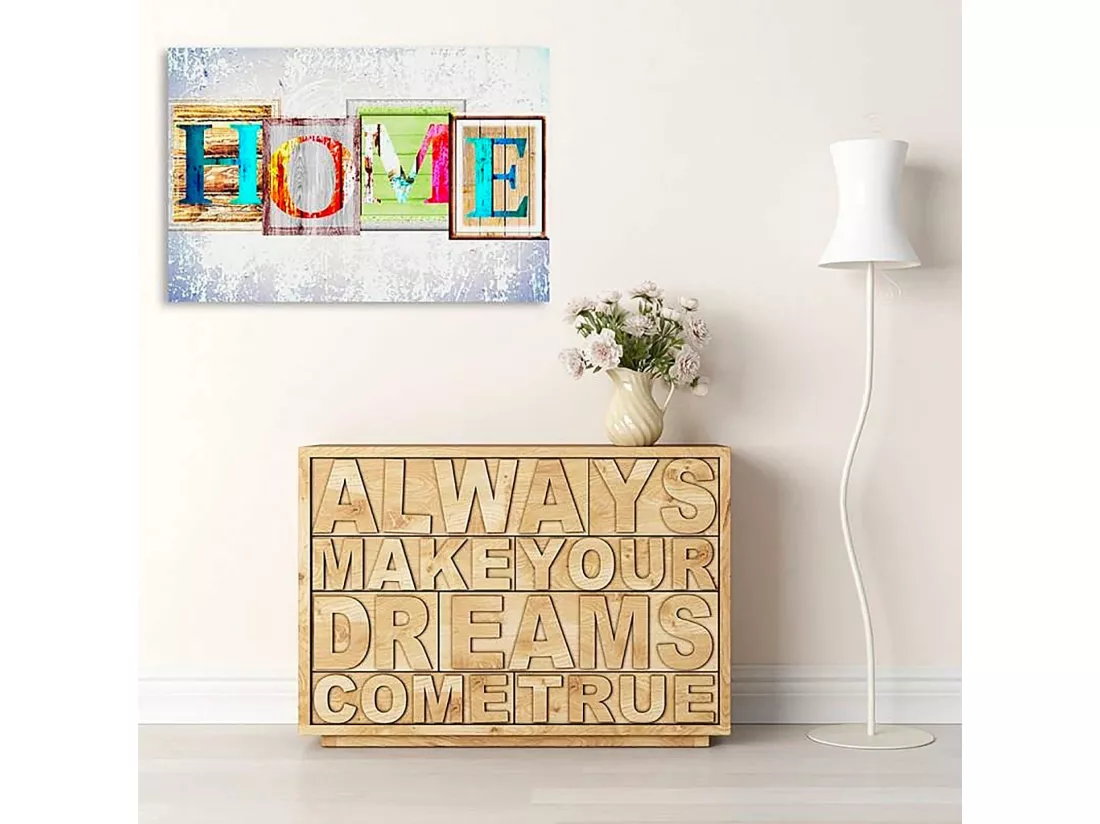 Tableau la maison d'inscription - 120 x 80 cm