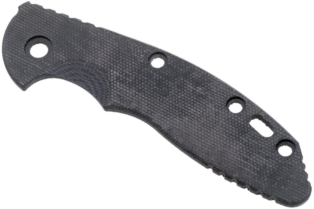 Rick Hinderer XM-18 3,5” greepschaal Smooth Black Micarta
