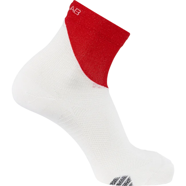 S/LAB PHANTASM ANKLE  Socken Unisex WHITE/FieryRed