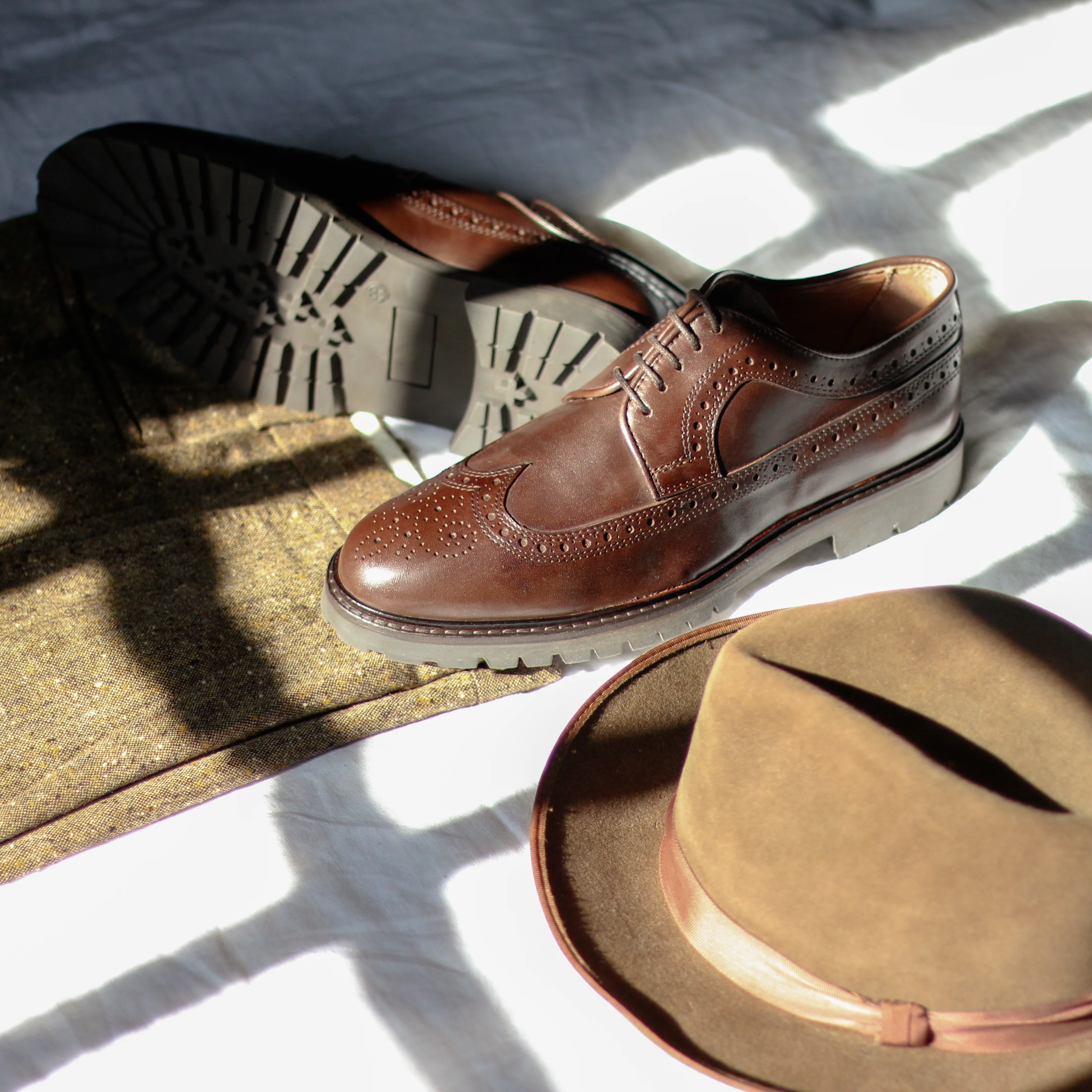 Robin-Derby en cuir marron