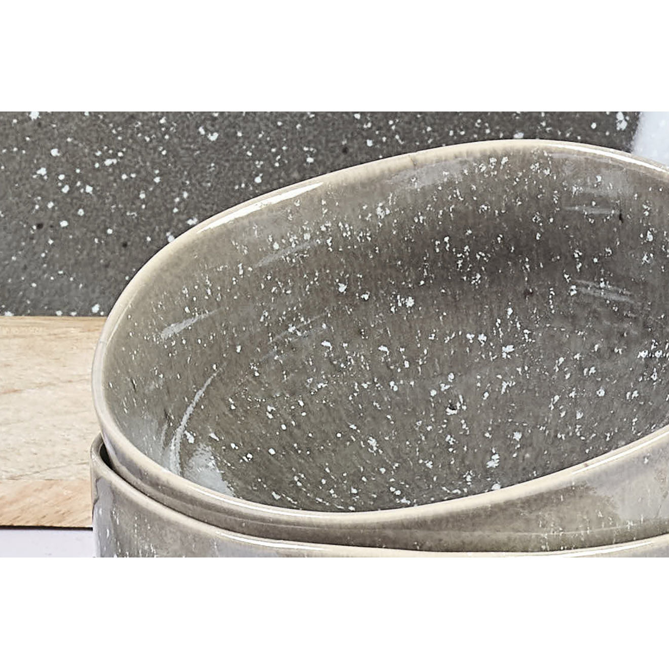 Bjorn 6 Bols en Grès Stellar gris/anthracite - 70 cl