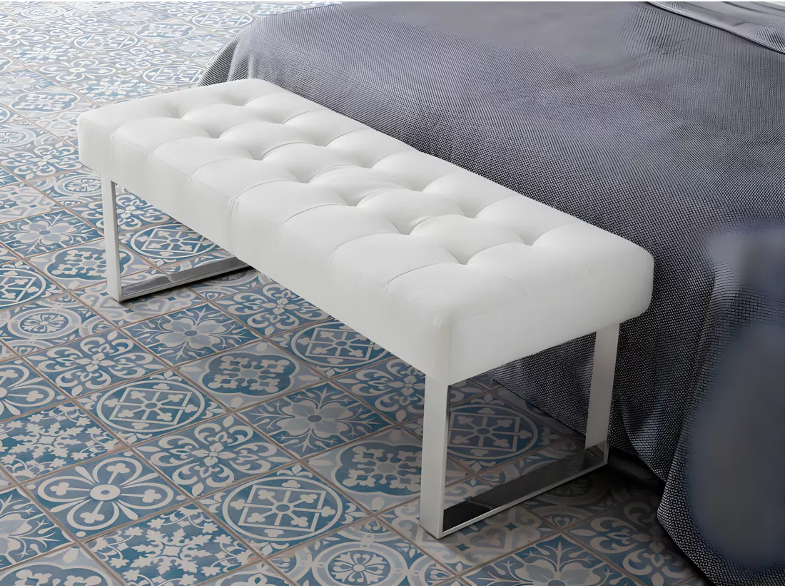 Banquette en simili cuir et acier chromé 5000 ANGEL CERDA