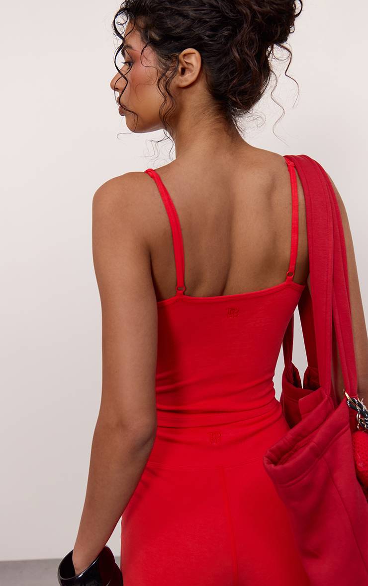 Rouge Débardeur En Coton Doux