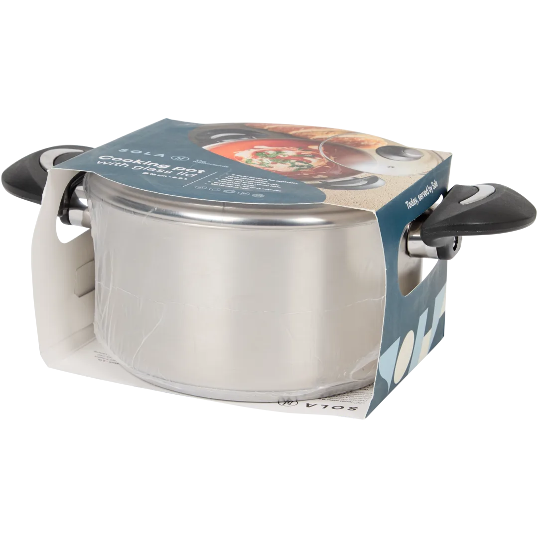 Sola kookpan met glazen deksel Ø 18 cm | 2 liter