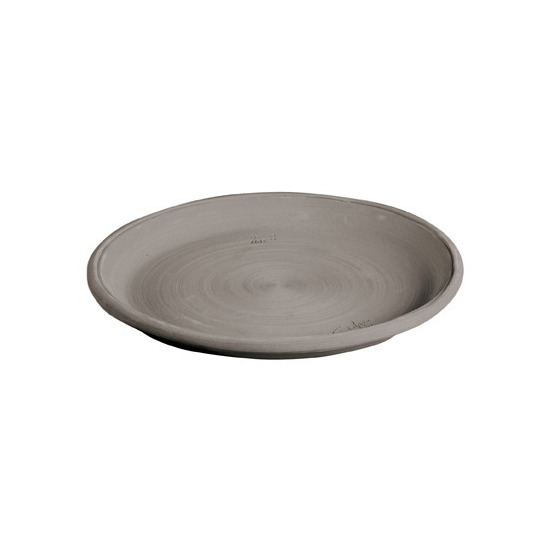 Soucoupe Assiette en terre cuite grise Ø 45cm