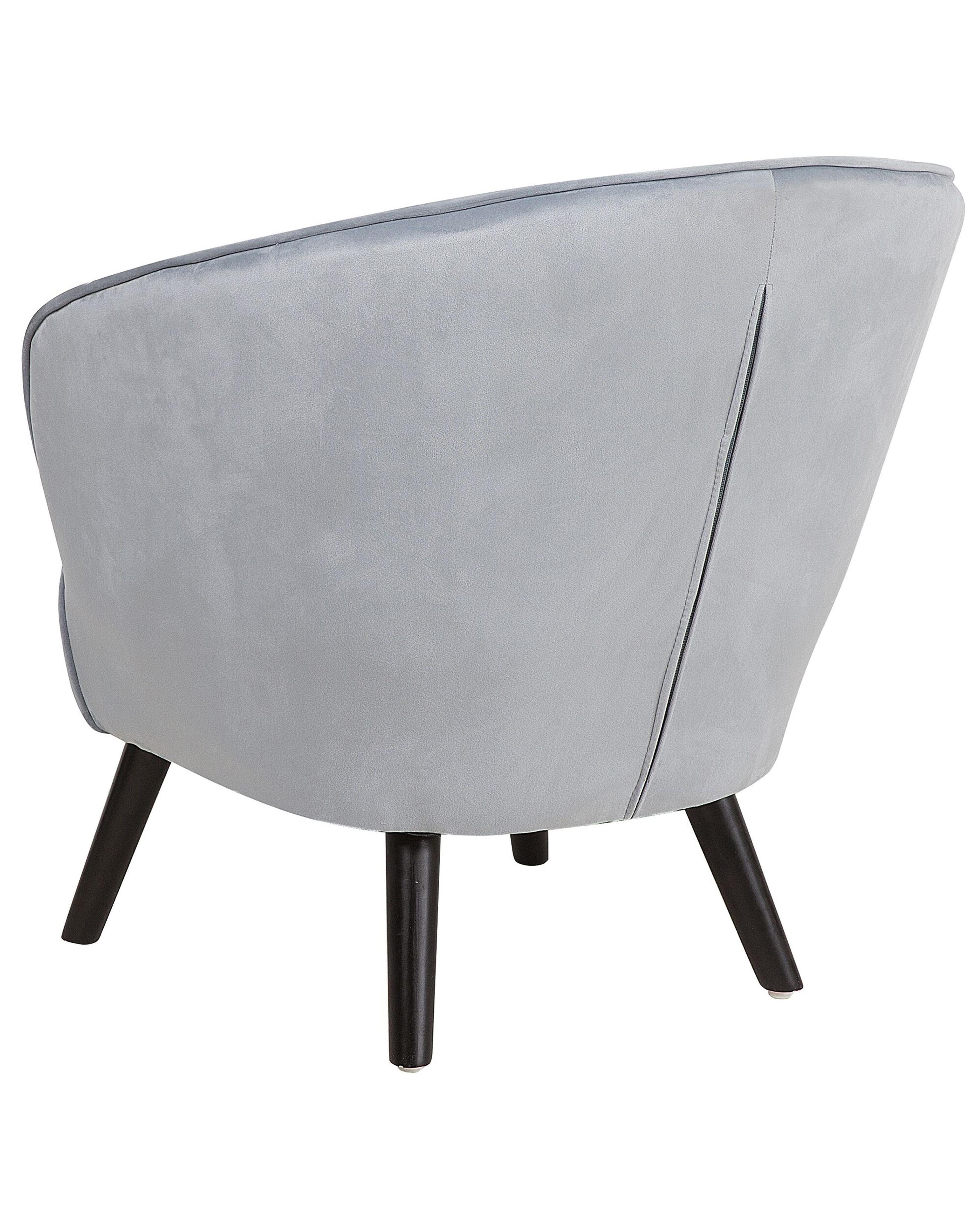 Fauteuil DALA Fluweel Lichtgrijs