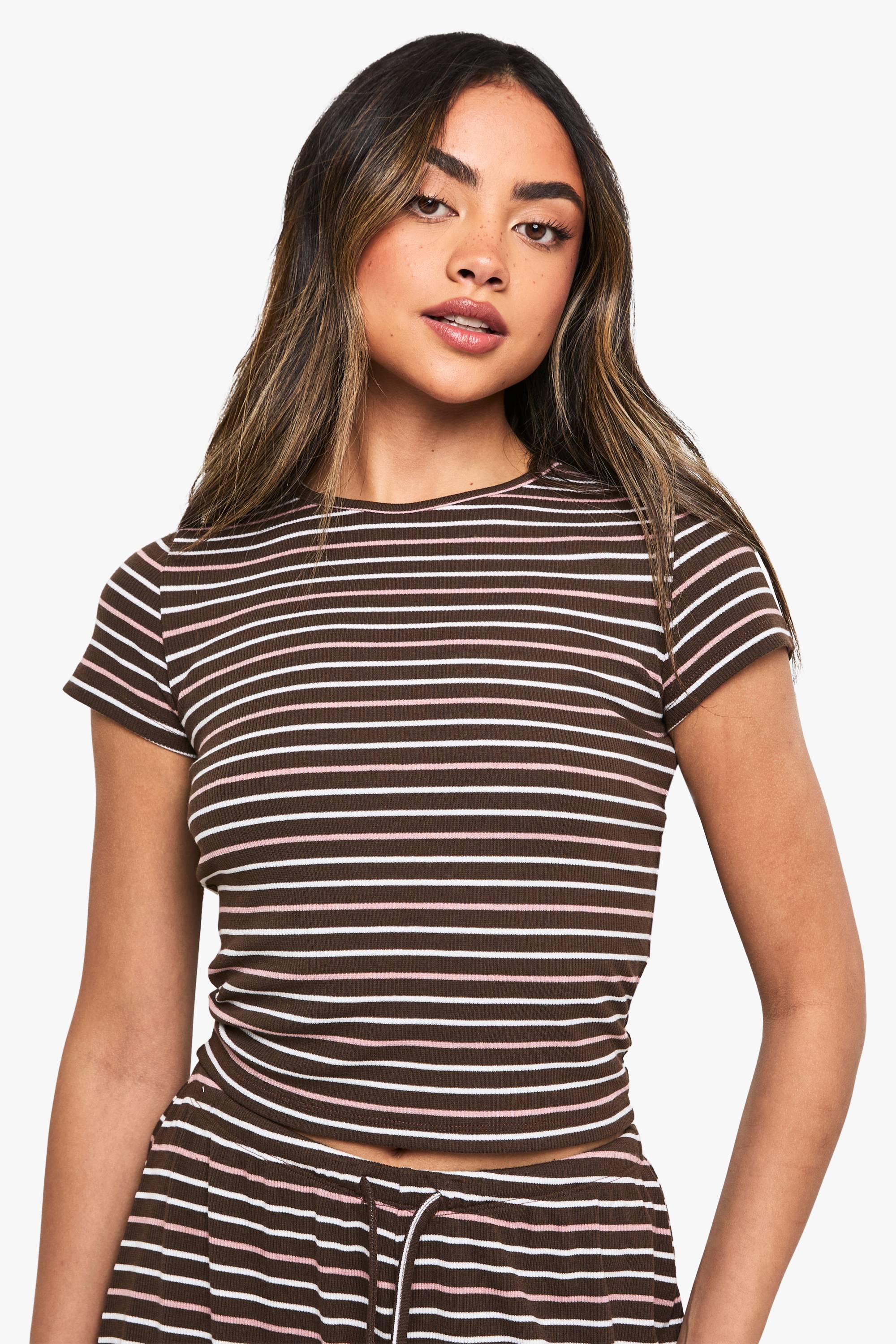 boohoo T-shirt bébé rayé