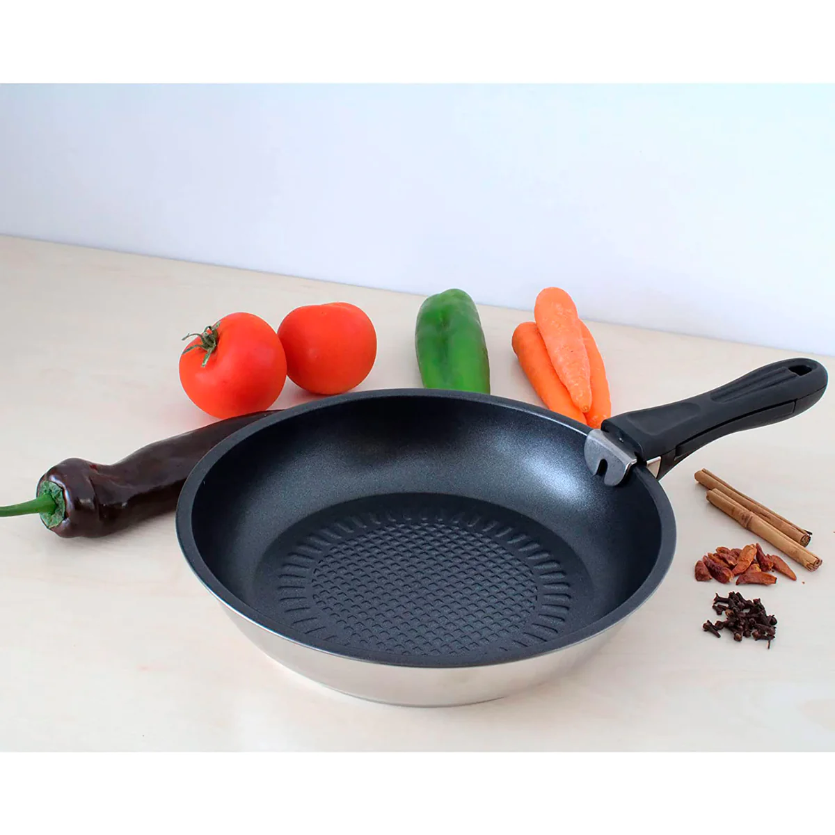 Batterie de Cuisine Induction, Poignée Amovible, 11 Pièces, Acier inox