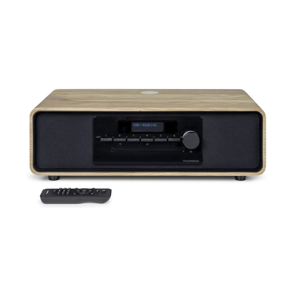 THOMSON MIC300IDABBT Stereoanlage Schwarz/Holz