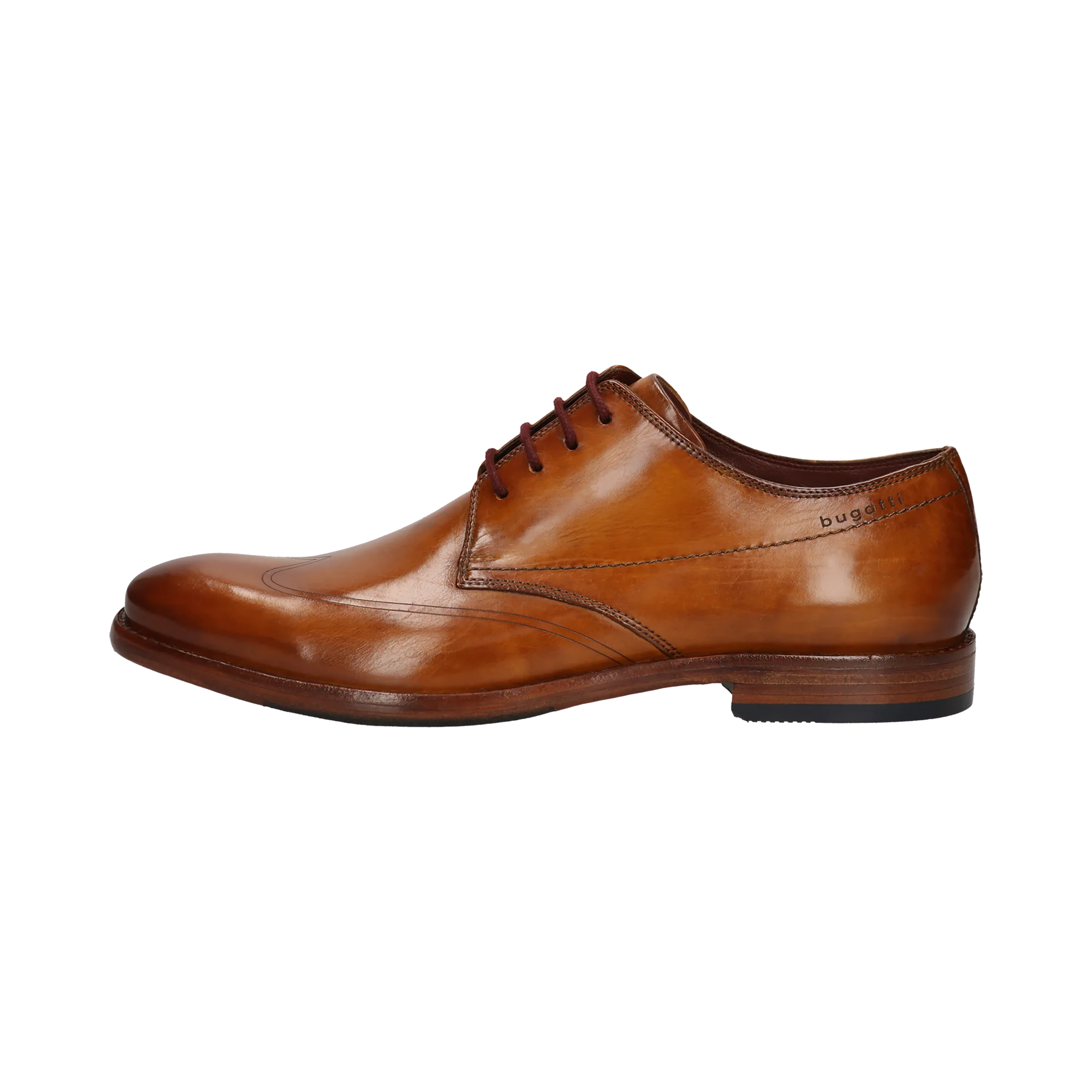 Leder Business Schnürer cognac