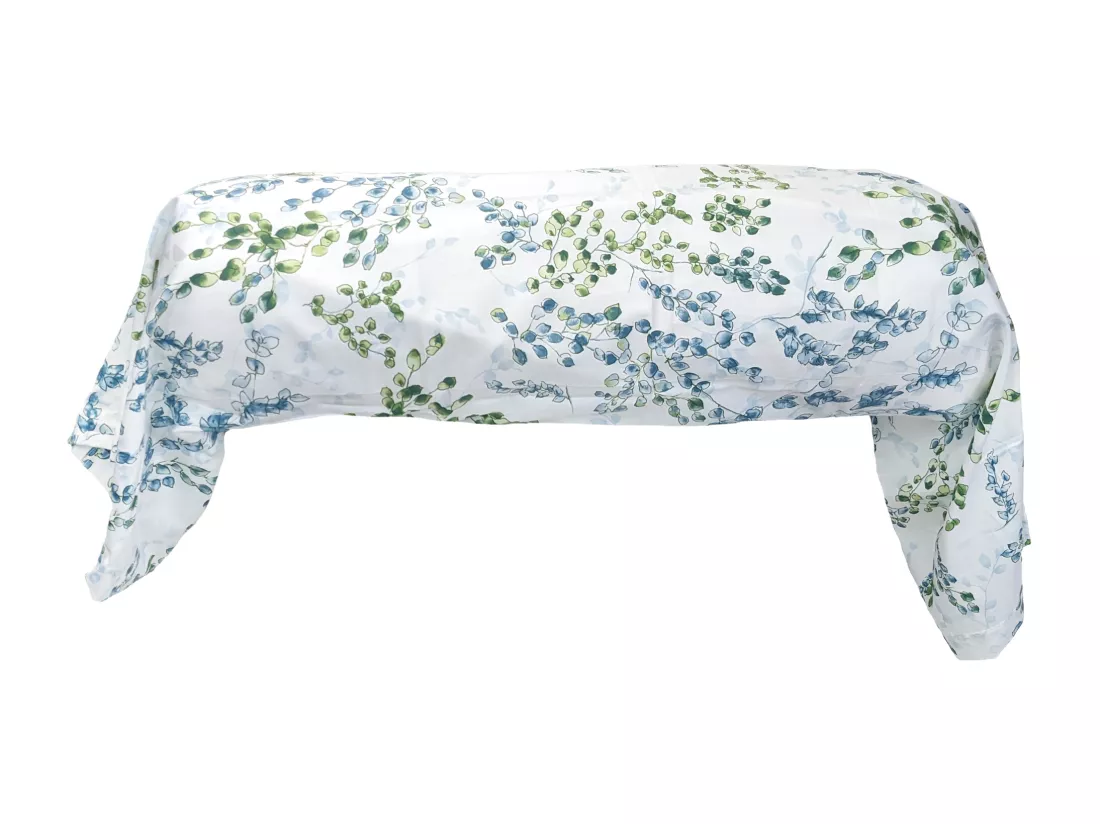 Taie de traversin 240x43 cm satin de coton ANGÈLE vert tilleul