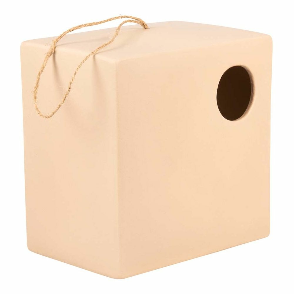 Nichoir design carré en céramique sable