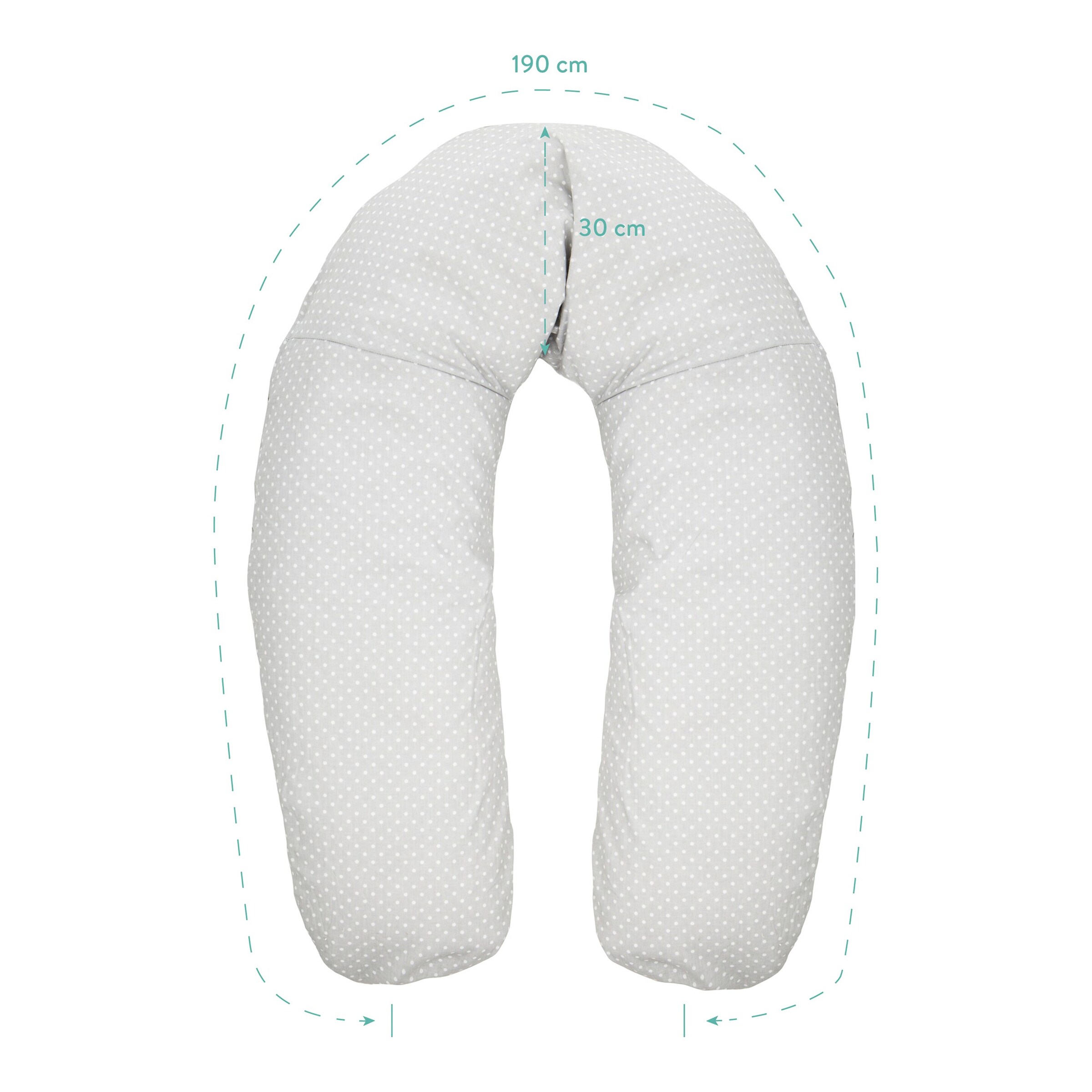 Fillikid Stillkissen 190cm Punkte grau