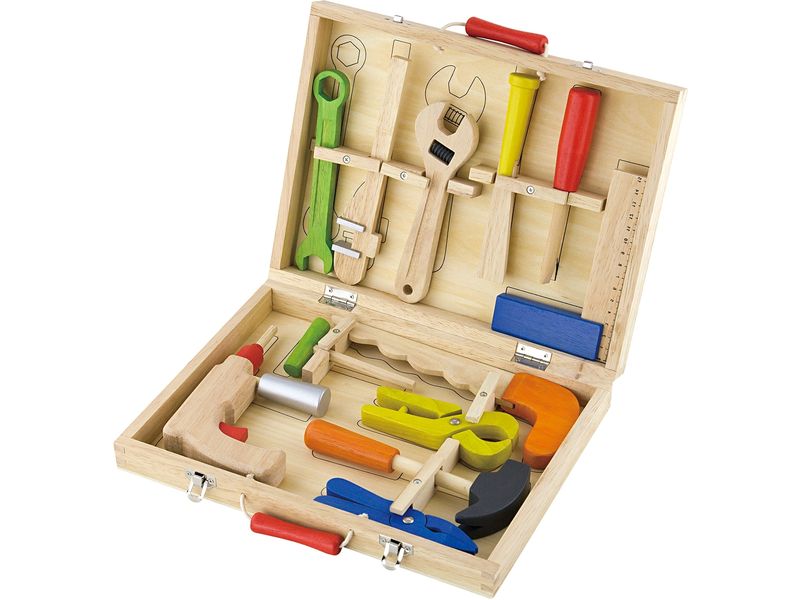 Viga Handwerker Holzwerkzeug 12 Teile Holz-Set für kleine Baumeister
