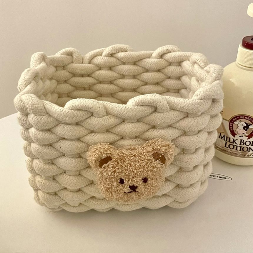 Intimo - Bear geweven stoffen bureau organizer mand