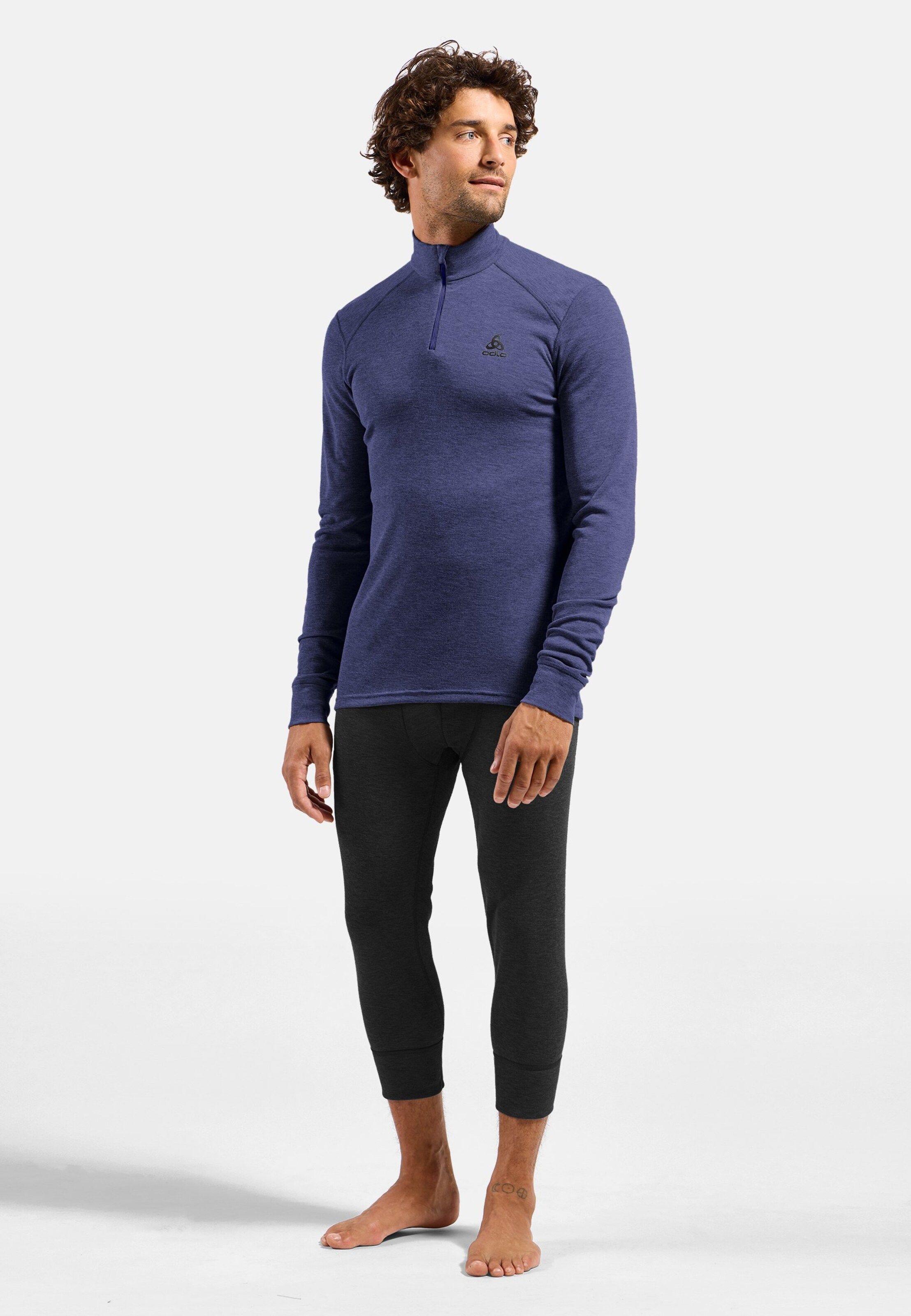 Active Warm Base Layer Half Zip in Skipper Blue