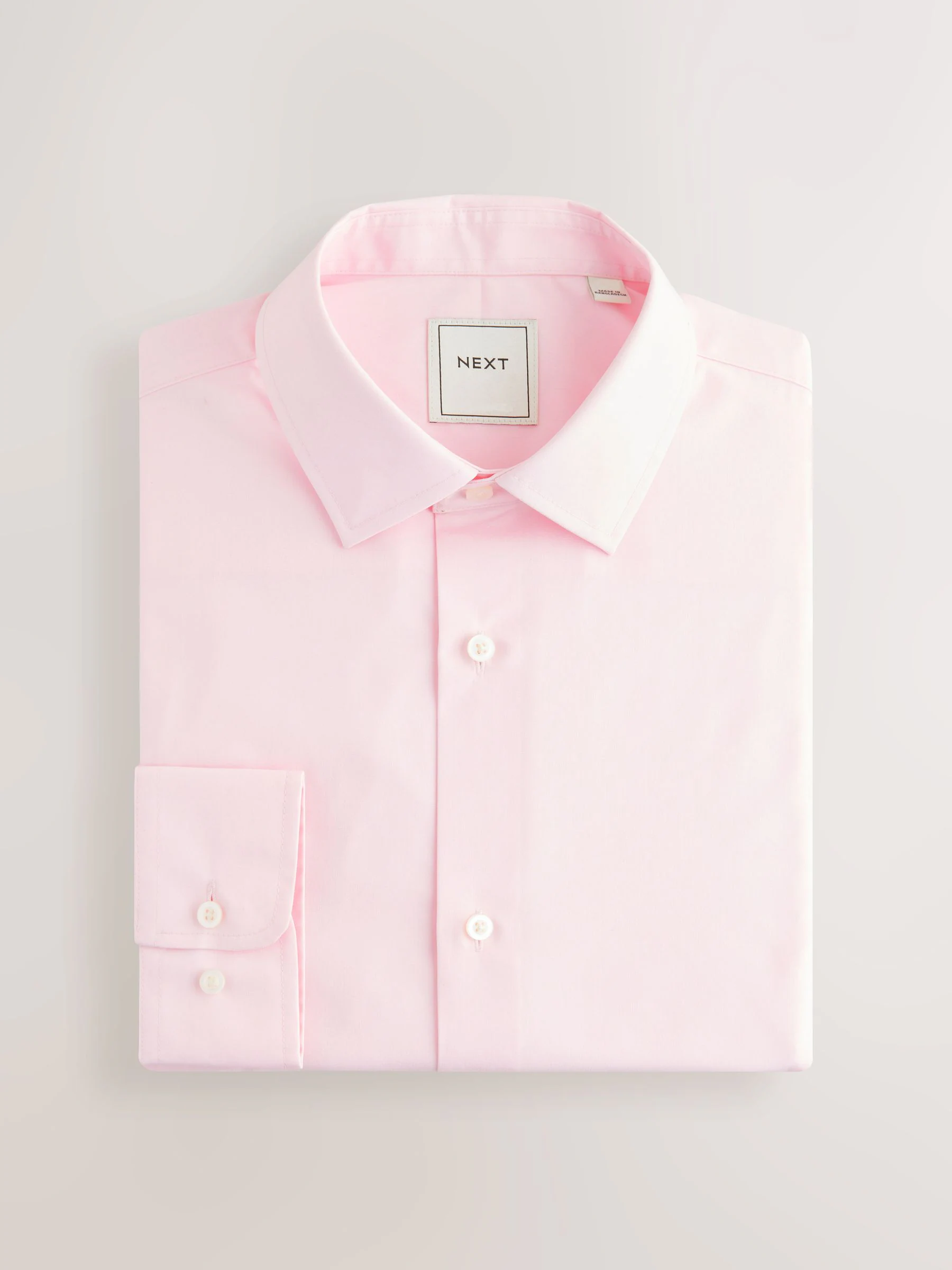 Roze/blauw - Normale Pasvorm - Onderhoudsvriendelijke nette overhemden met lange mouwen met enkele manchetten, verpakking van 2