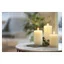 Kubbelys med flamme som flakker LED 3 deler 13/16/18 cm