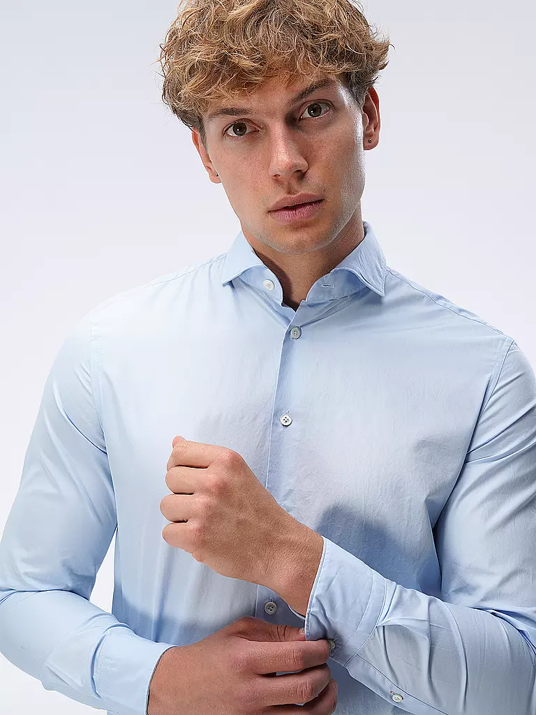 EDWARD COPPER Hemd Tailored Fit hellblau