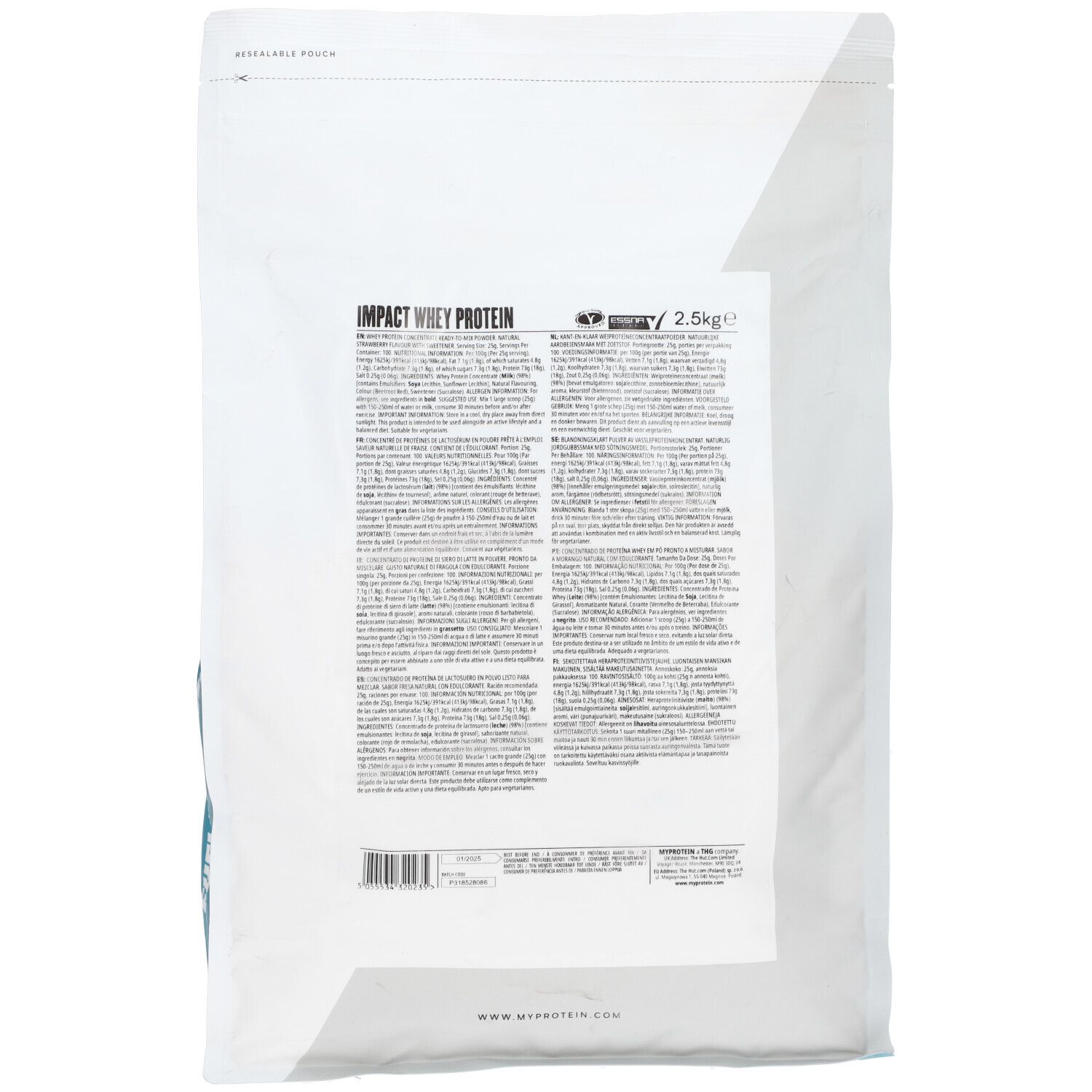 MyProtein Impact Whey Protein Natural Strawberry