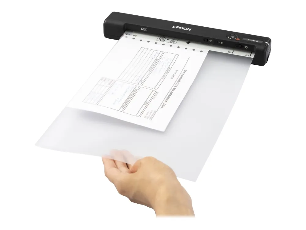 Epson WorkForce ES-60W - Scanner med papirfødning - Contact Image Sensor (CIS) - A4 - 600 dpi x 600 dpi - op til 300 scanninger pr. dag - USB 2.0, Wi-Fi(n)