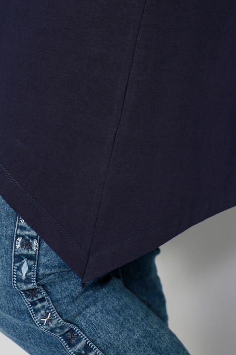 Longshirt, Pailletten-Schriftzug, Zipfelsaum