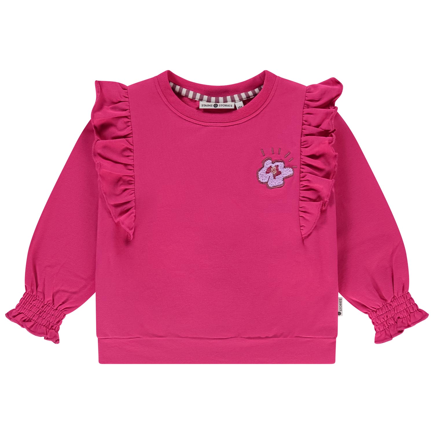 Stains & Stories peuter sweater lange mouwen logo roze