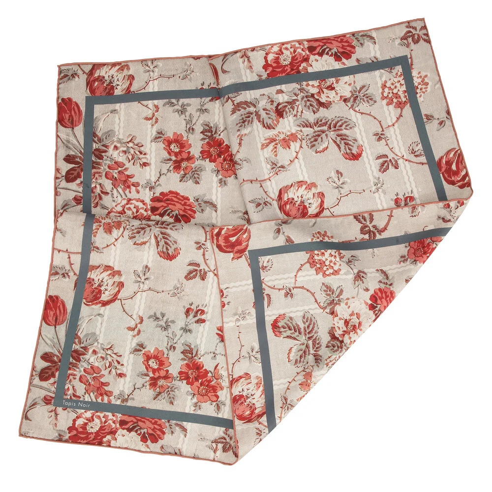 Tapis Noir  Small Classical Bloom tørklæde - creme