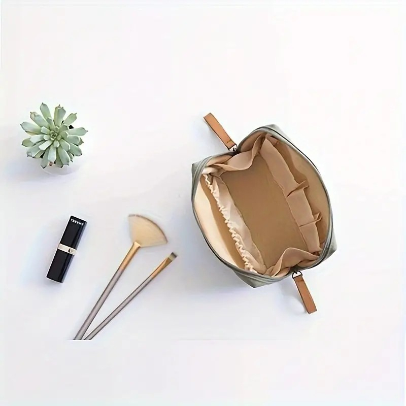 (16x10cm) Kosmetik Make Up Tasche Necessaire Organizer Bag mit Reissverschluss - Schwarz