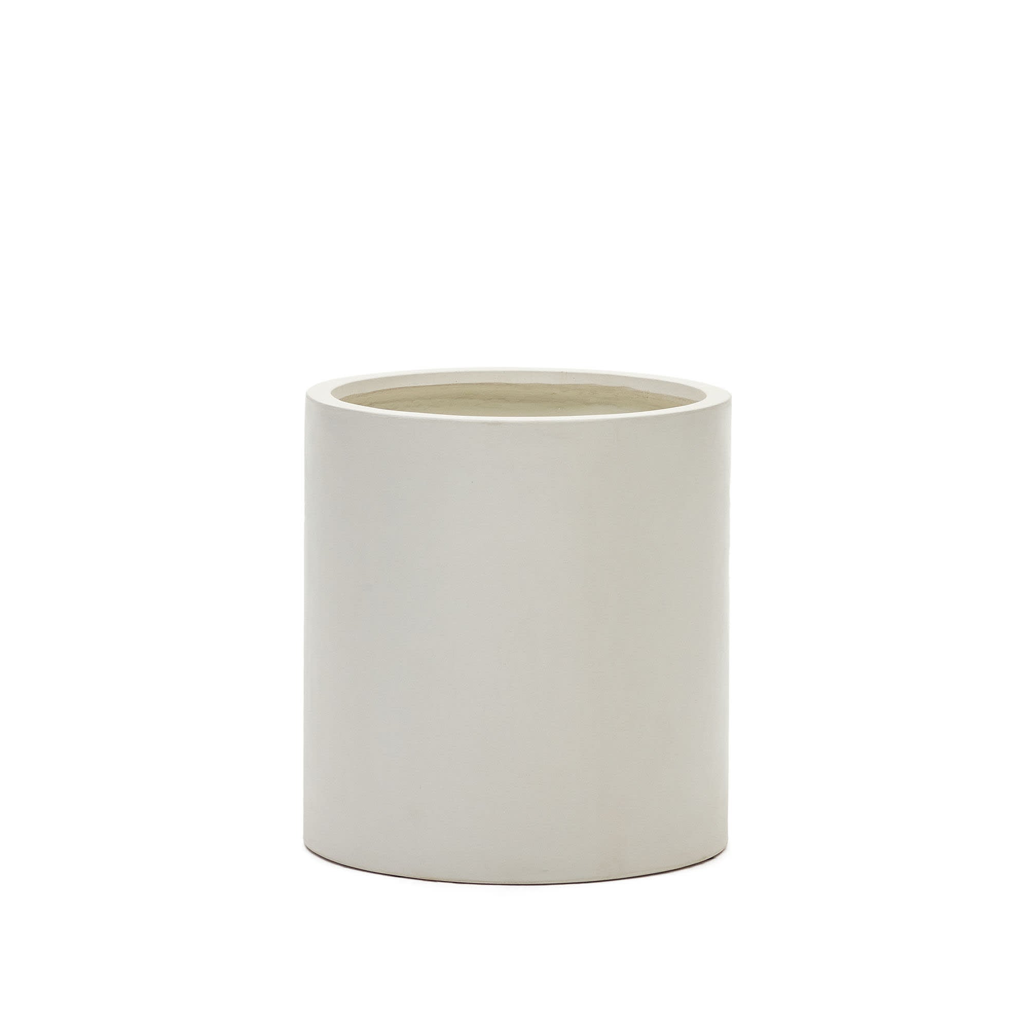 Kave Home - Aiguablava bloempot in wit cement, Ã 52 cm