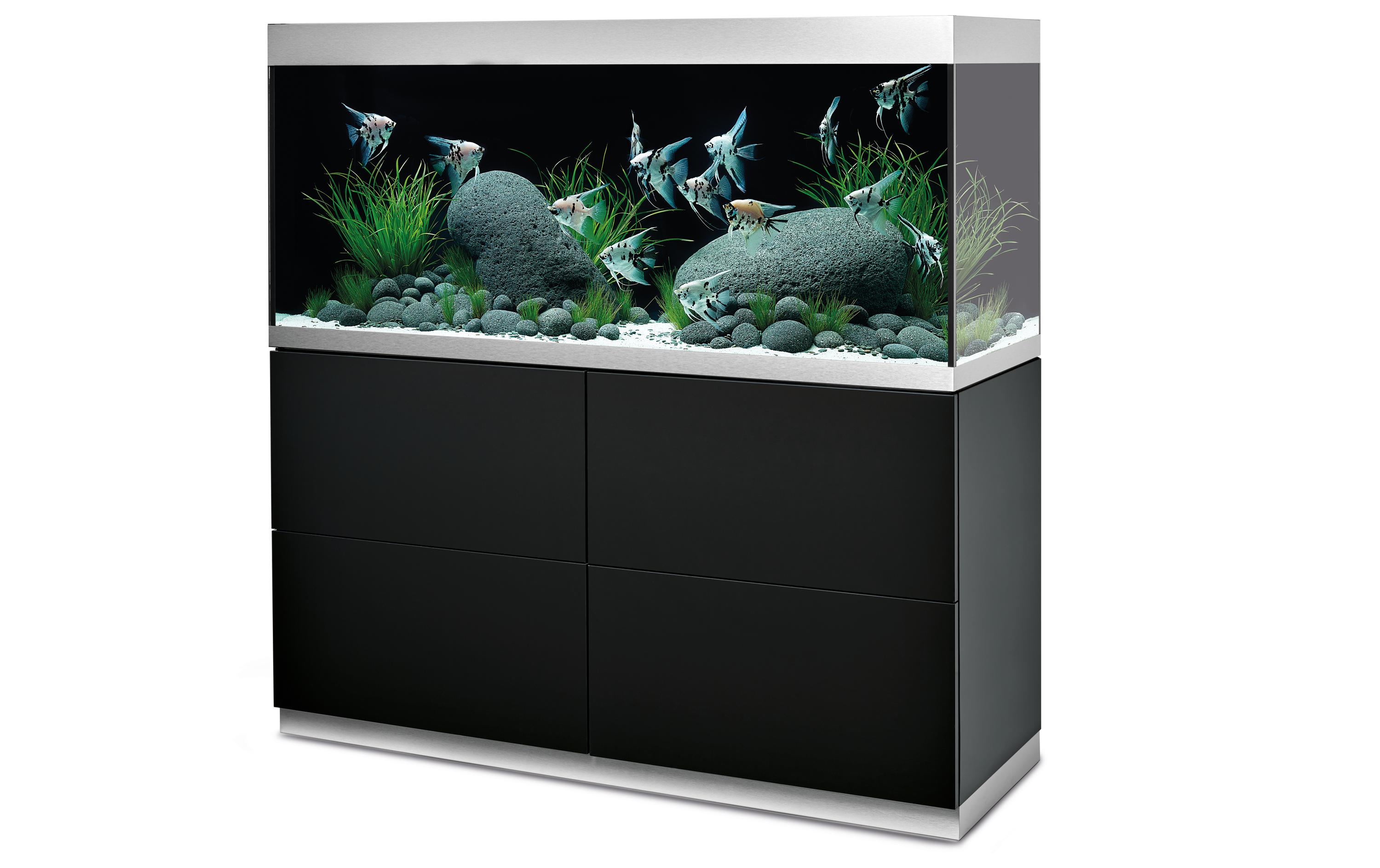 Aquarienkombination HighLine optiwhite 400, Schwarz, 413 l<br>HighLine Aquarien aus Optiwhite-Glas mit Unterschrank