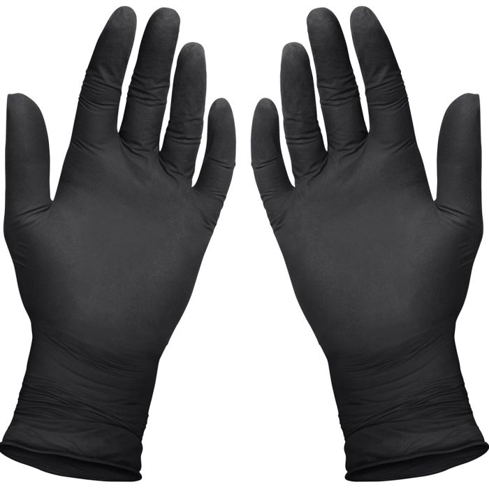 100st Handschoenen soft nitril Large ongepoederd zwart 100st (1303)