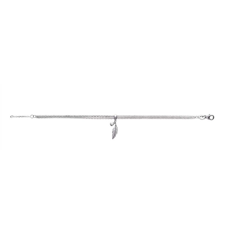 Bracelet Femme - Argent 925 - Oxyde de zirconium - Longueur : 18 cm