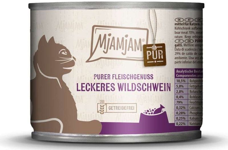 MjAMjAM Cat - Purer Fleischgenuss Dose 6x200g | Wildschwein