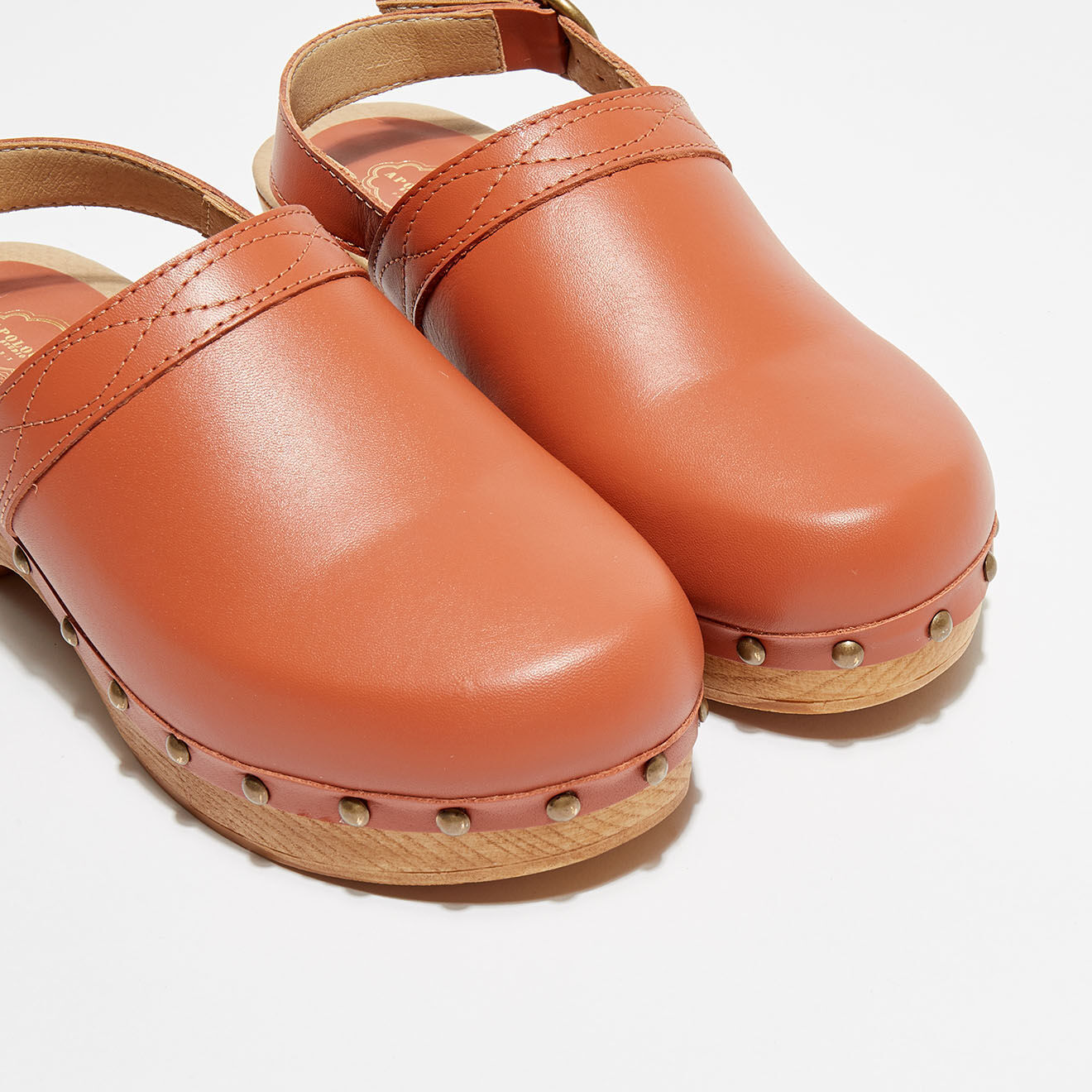 Apologie Studio Sabots en Cuir Harper blush - Talon 5 cm