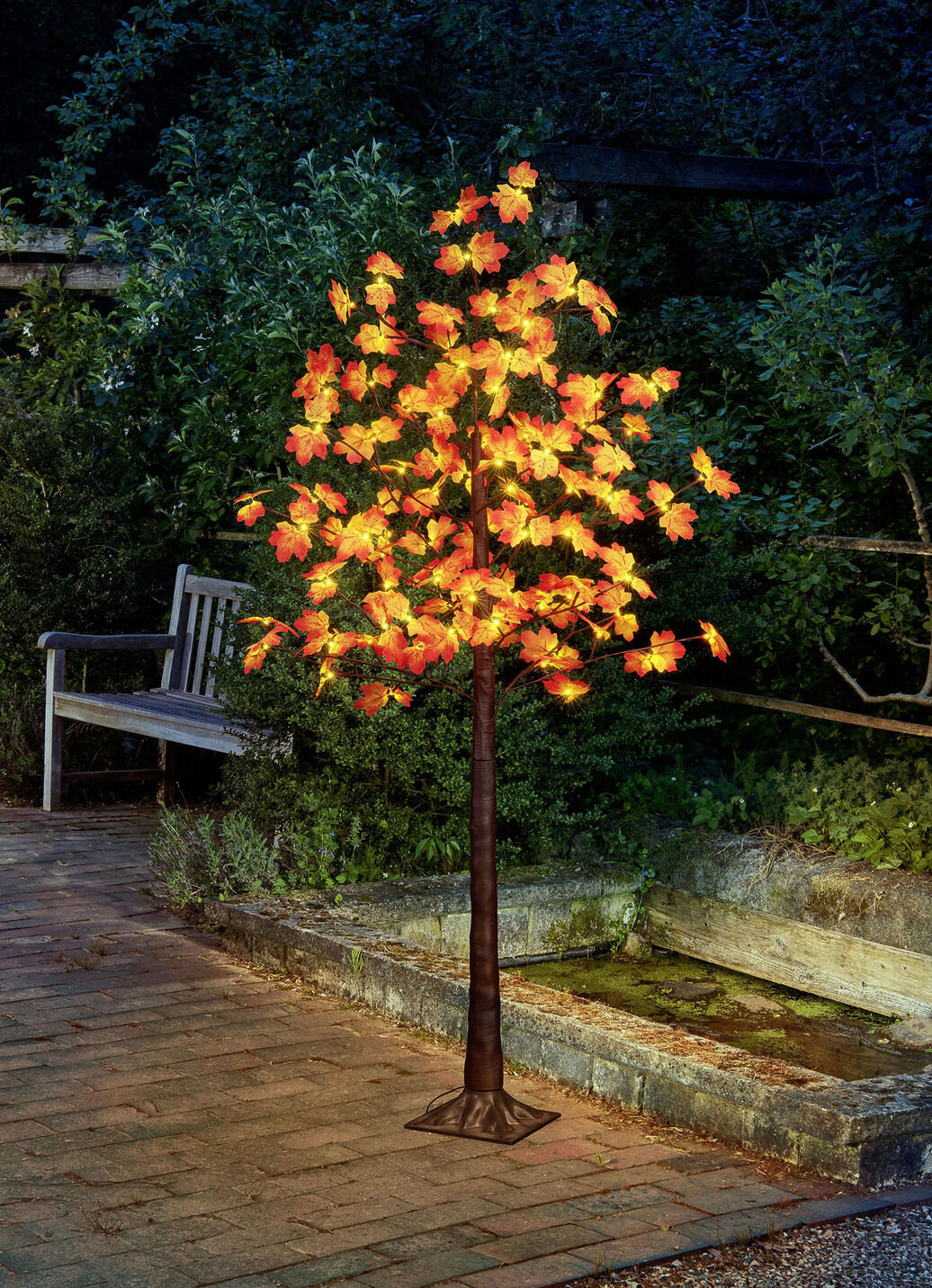 LED-Ahorn-Baum mit herbstlicher Blattfärbung