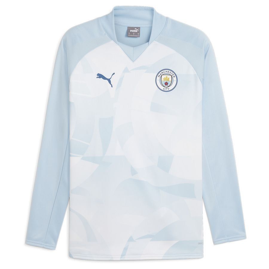 Manchester City Sweat Avant-Match - Silber/Bleu Manches Longues