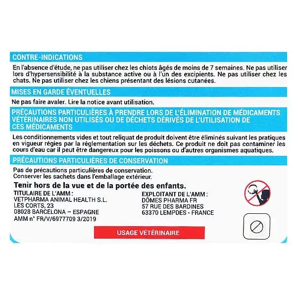 Coleira externa antipulgas e carrapatos Biocanina Deltatic para cães muito pequenos - 5 kg
