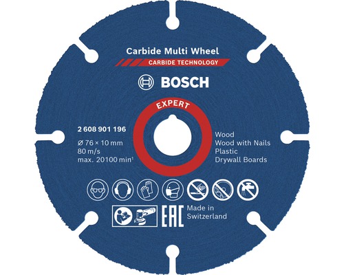 Bosch doorslijpschijf Carbide Multiwheel Expert Ø 76x10 mm