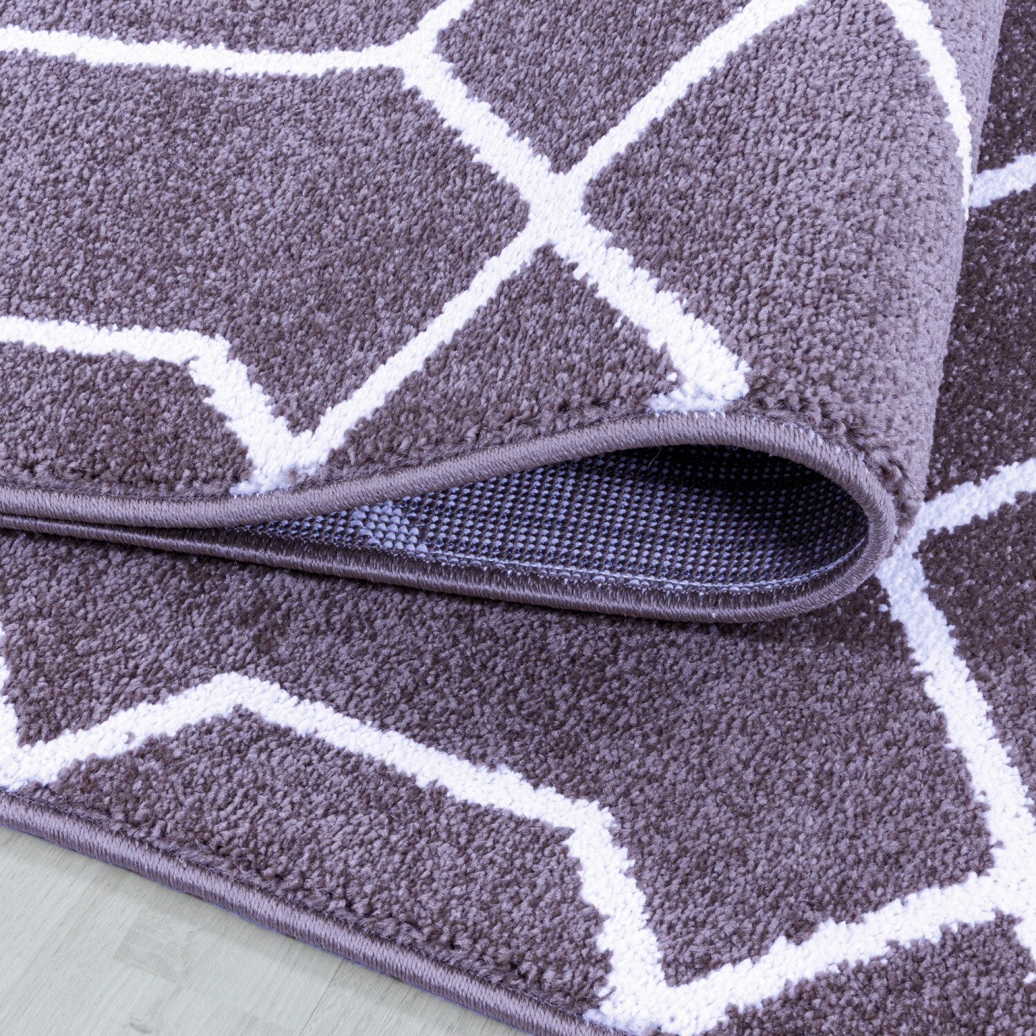 Designer Kurzflor Teppich modern design Wohnzimmer meliert kariert Höhe 10 mm