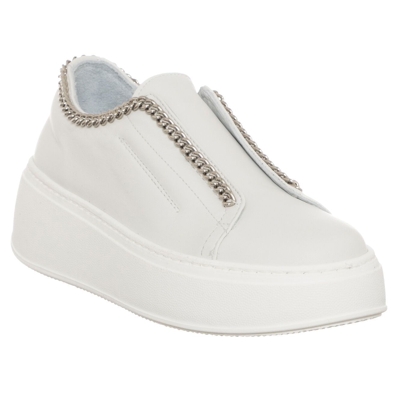 Loretta Pettinari Sneakers en Cuir Naplak blanches