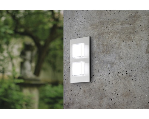 LED buitenwandlamp 2x2,5W 2x160 lm 3000 KH 25 cm roestvrij staal