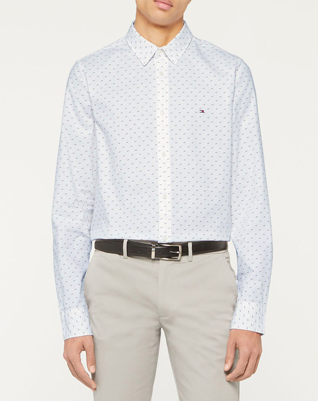 Tommy Hilfiger Chemise slim Mini imprimée blanche