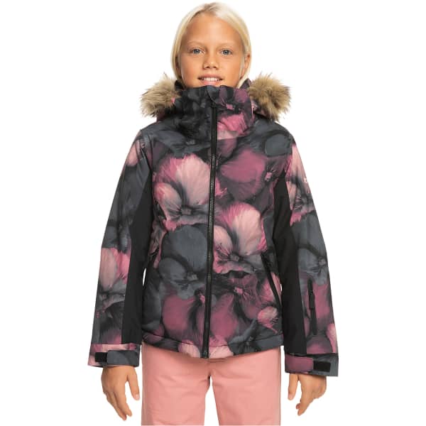 Veste de ski ROXY JET SKI GIRL JK SNJT TRUE BLACK PANSY PANSY RG